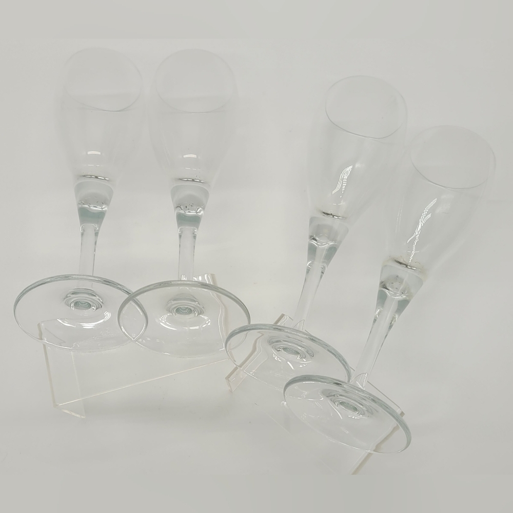 Vintage Crystal Champagne Flutes set of 4​​​ - Picture 5 of 5